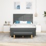 Cama con Base con Colchón y Banco Gris Oscuro 140x200 cm Tela de , Camas y somieres - Ref: Foro24-3344227, Precio: 545,78 €, ...