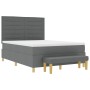Cama con Base con Colchón y Banco Gris Oscuro 140x200 cm Tela de , Camas y somieres - Ref: Foro24-3344227, Precio: 545,78 €, ...