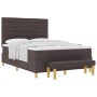 Cama con Box Spring con Colchón y Banco Marrón Oscuro 140x200 cm Tela de , Camas y somieres - Ref: Foro24-3344229, Precio: 54...