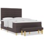 Cama con Box Spring con Colchón y Banco Marrón Oscuro 140x200 cm Tela de , Camas y somieres - Ref: Foro24-3344229, Precio: 54...