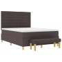 Cama con Box Spring con Colchón y Banco Marrón Oscuro 140x200 cm Tela de , Camas y somieres - Ref: Foro24-3344229, Precio: 54...