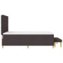 Cama con Box Spring con Colchón y Banco Marrón Oscuro 140x200 cm Tela de , Camas y somieres - Ref: Foro24-3344229, Precio: 54...