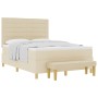 Cama con Base con Colchón y Banco Crema 140x200 cm Tela de , Camas y somieres - Ref: Foro24-3344231, Precio: 581,13 €, Descue...