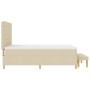 Cama con Base con Colchón y Banco Crema 140x200 cm Tela de , Camas y somieres - Ref: Foro24-3344231, Precio: 581,13 €, Descue...