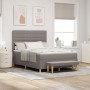 Cama con Somier con Colchón y Banco Taupe 160x200 cm Tela de , Camas y somieres - Ref: Foro24-3344237, Precio: 646,53 €, Desc...