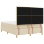 Cama con somier y colchón y banco Crema 160x200 cm Tela de , Camas y somieres - Ref: Foro24-3344238, Precio: 636,87 €, Descue...