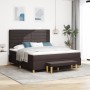 Cama Box Spring con colchón y banco Marrón Oscuro 180x200 cm Tela de , Camas y somieres - Ref: Foro24-3344243, Precio: 650,52...