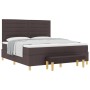 Cama Box Spring con colchón y banco Marrón Oscuro 180x200 cm Tela de , Camas y somieres - Ref: Foro24-3344243, Precio: 650,52...