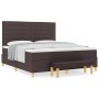 Cama Box Spring con colchón y banco Marrón Oscuro 180x200 cm Tela de , Camas y somieres - Ref: Foro24-3344243, Precio: 650,52...