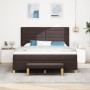 Cama Box Spring con colchón y banco Marrón Oscuro 180x200 cm Tela de , Camas y somieres - Ref: Foro24-3344243, Precio: 650,52...