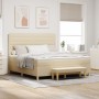 Cama Box Spring con Colchón y Banco Crema 180x200 cm Tela de , Camas y somieres - Ref: Foro24-3344245, Precio: 691,60 €, Desc...