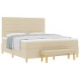 Cama Box Spring con Colchón y Banco Crema 180x200 cm Tela de , Camas y somieres - Ref: Foro24-3344245, Precio: 691,60 €, Desc...