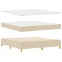 Cama Box Spring con Colchón y Banco Crema 180x200 cm Tela de , Camas y somieres - Ref: Foro24-3344245, Precio: 691,60 €, Desc...