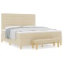 Cama Box Spring con Colchón y Banco Crema 180x200 cm Tela de , Camas y somieres - Ref: Foro24-3344245, Precio: 691,60 €, Desc...
