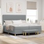Cama Box Spring con colchón y banco Gris Claro 200x200 cm Tela de , Camas y somieres - Ref: Foro24-3344247, Precio: 778,85 €,...