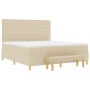 Cama Box Spring con Colchón y Banco Crema 180x200 cm Tela de , Camas y somieres - Ref: Foro24-3344245, Precio: 691,60 €, Desc...