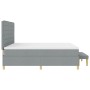 Cama Box Spring con colchón y banco Gris Claro 200x200 cm Tela de , Camas y somieres - Ref: Foro24-3344247, Precio: 778,85 €,...