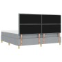 Cama Box Spring con colchón y banco Gris Claro 200x200 cm Tela de , Camas y somieres - Ref: Foro24-3344247, Precio: 778,85 €,...
