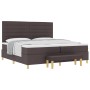 Cama Box Spring con Colchón y Banco Marrón Oscuro 200x200 cm Tela de , Camas y somieres - Ref: Foro24-3344250, Precio: 763,34...