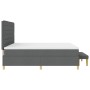 Cama con somier con colchón y banco gris oscuro 200x200 cm de tela de , Camas y somieres - Ref: Foro24-3344248, Precio: 745,9...