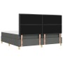 Cama con somier con colchón y banco gris oscuro 200x200 cm de tela de , Camas y somieres - Ref: Foro24-3344248, Precio: 745,9...