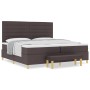 Cama Box Spring con Colchón y Banco Marrón Oscuro 200x200 cm Tela de , Camas y somieres - Ref: Foro24-3344250, Precio: 763,34...