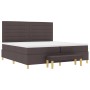 Cama Box Spring con Colchón y Banco Marrón Oscuro 200x200 cm Tela de , Camas y somieres - Ref: Foro24-3344250, Precio: 763,34...