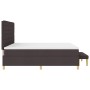 Cama Box Spring con Colchón y Banco Marrón Oscuro 200x200 cm Tela de , Camas y somieres - Ref: Foro24-3344250, Precio: 763,34...