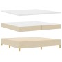 Cama con somier y colchón con banco Crema 200x200 cm Tela de , Camas y somieres - Ref: Foro24-3344252, Precio: 743,73 €, Desc...