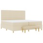 Cama con somier y colchón con banco Crema 200x200 cm Tela de , Camas y somieres - Ref: Foro24-3344252, Precio: 743,73 €, Desc...