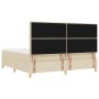 Cama con somier y colchón con banco Crema 200x200 cm Tela de , Camas y somieres - Ref: Foro24-3344252, Precio: 743,73 €, Desc...
