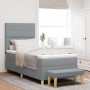 Cama Box Spring con Colchón y Banco Gris Claro 90x200 cm Tela de , Camas y somieres - Ref: Foro24-3344268, Precio: 367,53 €, ...