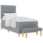 Cama Box Spring con Colchón y Banco Gris Claro 90x200 cm Tela de , Camas y somieres - Ref: Foro24-3344268, Precio: 367,53 €, ...