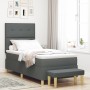 Cama Box Spring con colchón y banco Gris Oscuro 90x200 cm Tela de , Camas y somieres - Ref: Foro24-3344269, Precio: 391,51 €,...