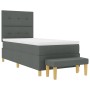Cama Box Spring con colchón y banco Gris Oscuro 90x200 cm Tela de , Camas y somieres - Ref: Foro24-3344269, Precio: 391,51 €,...