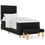 Cama con base de muelles y colchón con banco Negro 90x200 cm Tela de , Camas y somieres - Ref: Foro24-3344270, Precio: 341,58...