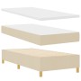 Cama Box Spring con colchón y banco Crema 90x200 cm Tela de , Camas y somieres - Ref: Foro24-3344273, Precio: 364,16 €, Descu...
