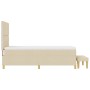 Cama Box Spring con colchón y banco Crema 90x200 cm Tela de , Camas y somieres - Ref: Foro24-3344273, Precio: 364,16 €, Descu...