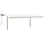 Toldo manual retráctil con postes color crema 3,5x2,5 m de vidaXL, Toldos - Ref: Foro24-3070117, Precio: 342,16 €, Descuento: %