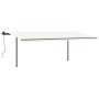 Toldo manual retráctil con postes color crema 3,5x2,5 m de vidaXL, Toldos - Ref: Foro24-3070117, Precio: 335,90 €, Descuento: %