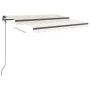 Toldo manual retráctil con postes color crema 3,5x2,5 m de vidaXL, Toldos - Ref: Foro24-3070117, Precio: 342,16 €, Descuento: %