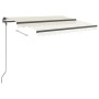 Toldo manual retráctil con postes color crema 3,5x2,5 m de vidaXL, Toldos - Ref: Foro24-3070117, Precio: 335,90 €, Descuento: %