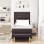 Cama Box Spring con colchón y banco Marrón Oscuro 100x200 cm Tela de , Camas y somieres - Ref: Foro24-3344278, Precio: 410,47...