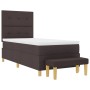 Cama Box Spring con colchón y banco Marrón Oscuro 100x200 cm Tela de , Camas y somieres - Ref: Foro24-3344278, Precio: 410,47...