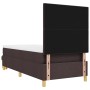 Cama Box Spring con colchón y banco Marrón Oscuro 100x200 cm Tela de , Camas y somieres - Ref: Foro24-3344278, Precio: 410,47...