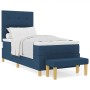 Cama Box Spring con Colchón y Banco Azul 100x200 cm Tela de , Camas y somieres - Ref: Foro24-3344281, Precio: 379,20 €, Descu...