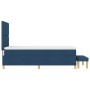 Cama Box Spring con Colchón y Banco Azul 100x200 cm Tela de , Camas y somieres - Ref: Foro24-3344281, Precio: 379,20 €, Descu...
