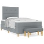 Cama Box Spring con colchón y banco Gris Claro 120x200 cm Tela de , Camas y somieres - Ref: Foro24-3344289, Precio: 465,64 €,...