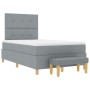 Cama Box Spring con colchón y banco Gris Claro 120x200 cm Tela de , Camas y somieres - Ref: Foro24-3344289, Precio: 465,64 €,...