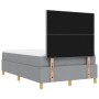 Cama Box Spring con colchón y banco Gris Claro 120x200 cm Tela de , Camas y somieres - Ref: Foro24-3344289, Precio: 465,64 €,...